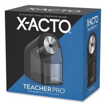X-ACTO® Model 1675 Teacherpro Classroom Electric Pencil Sharpener, Ac-powered, 4 X 7.5 X 8, Black-silver-smoke freeshipping - TVN Wholesale